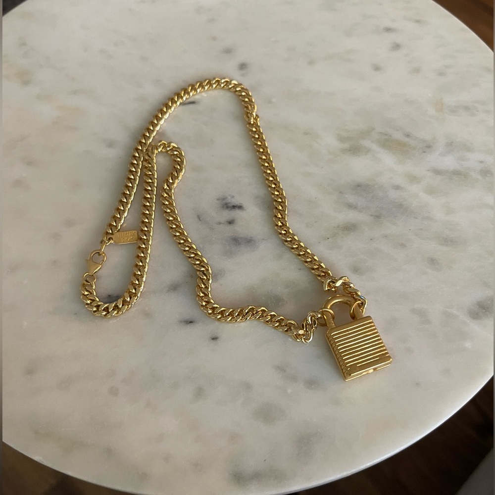 Electric Picks Afterglow Pave Lock Necklace